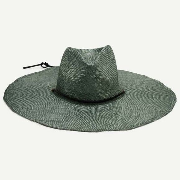 wyeth pia ultra wide brim western fedora straw summer festival hat indigo